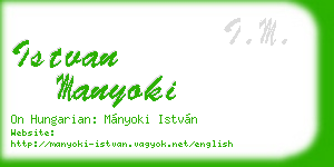 istvan manyoki business card