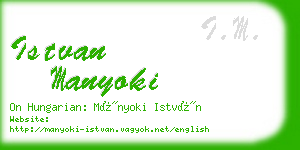 istvan manyoki business card